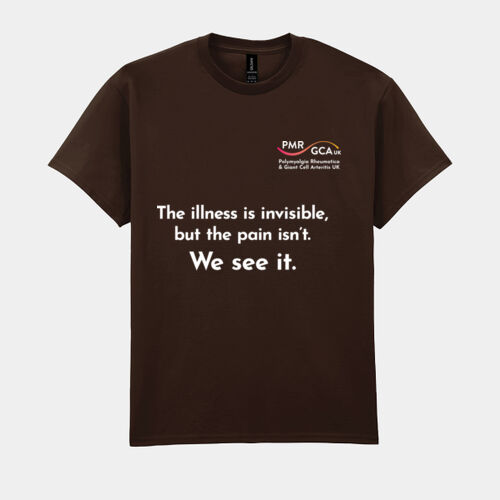 Invisible pain t-shirt (white text) Thumbnail