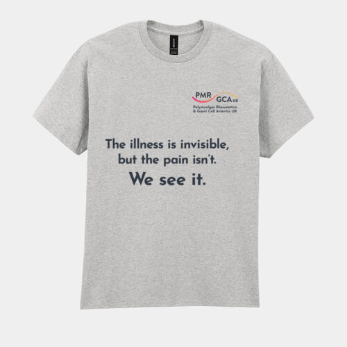 Invisible pain t-shirt (black text) Thumbnail